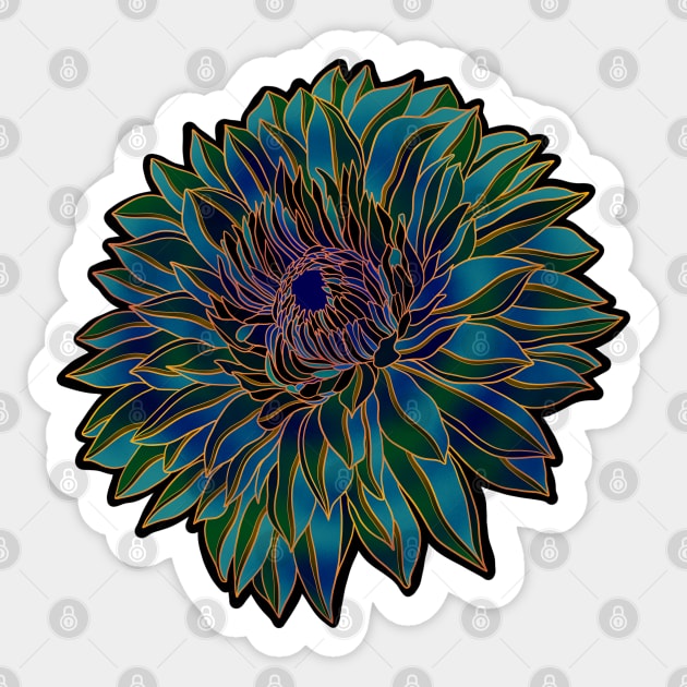 Colorful Chrysanthemum flower Sticker by DaveDanchuk